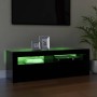 Mueble de TV con luces LED negro 120x35x40 cm en Muebles TV | Comprar online en Foru.es