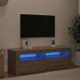 Mueble de TV con luces LED roble Sonoma 120x35x40 cm en Muebles TV | Comprar online en Foru.es