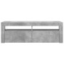 Mueble de TV con luces LED gris hormigón 120x35x40 cm en Muebles TV | Comprar online en Foru.es