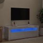Mueble de TV con luces LED blanco brillante 120x35x40 cm en Muebles TV | Comprar online en Foru.es