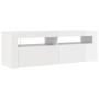 Mueble de TV con luces LED blanco brillante 120x35x40 cm en Muebles TV | Comprar online en Foru.es
