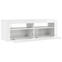 Mueble de TV con luces LED blanco brillante 120x35x40 cm en Muebles TV | Comprar online en Foru.es
