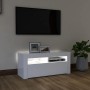 Mueble de TV con luces LED blanco 90x35x40 cm en Muebles TV | Comprar online en Foru.es