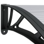 Marquesina puerta policarbonato negro y transparente 300x80 cm de vidaXL, Toldos - Ref: Foro24-153578, Precio: 80,89 €, Descu...