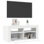 Mueble de TV con luces LED blanco 90x35x40 cm en Muebles TV | Comprar online en Foru.es