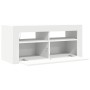 Mueble de TV con luces LED blanco 90x35x40 cm en Muebles TV | Comprar online en Foru.es