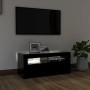 Mueble de TV con luces LED negro 90x35x40 cm en Muebles TV | Comprar online en Foru.es