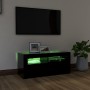Mueble de TV con luces LED negro 90x35x40 cm en Muebles TV | Comprar online en Foru.es