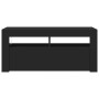 Mueble de TV con luces LED negro 90x35x40 cm en Muebles TV | Comprar online en Foru.es