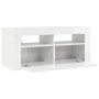 Mueble de TV con luces LED blanco brillante 90x35x40 cm en Muebles TV | Comprar online en Foru.es