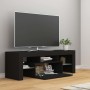 Mueble de TV con luces LED negro 120x35x40 cm en Muebles TV | Comprar online en Foru.es