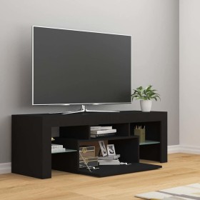 Mueble de TV con luces LED negro 120x35x40 cm en Muebles TV | Comprar online en Foru.es