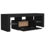 Mueble de TV con luces LED negro 120x35x40 cm en Muebles TV | Comprar online en Foru.es