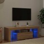 Mueble de TV con luces LED roble Sonoma 120x35x40 cm en Muebles TV | Comprar online en Foru.es