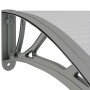 Marquesina de puerta policarbonato gris 150x75 cm de vidaXL, Toldos - Ref: Foro24-153579, Precio: 84,13 €, Descuento: %