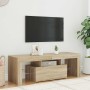 Mueble de TV con luces LED roble Sonoma 120x35x40 cm en Muebles TV | Comprar online en Foru.es