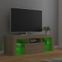 Mueble de TV con luces LED roble Sonoma 120x35x40 cm en Muebles TV | Comprar online en Foru.es