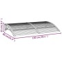 Marquesina de puerta policarbonato gris 150x75 cm de vidaXL, Toldos - Ref: Foro24-153579, Precio: 84,13 €, Descuento: %