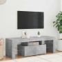 Mueble de TV con luces LED gris hormigón 120x35x40 cm en Muebles TV | Comprar online en Foru.es