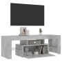 Mueble de TV con luces LED gris hormigón 120x35x40 cm en Muebles TV | Comprar online en Foru.es