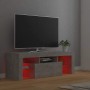 Mueble de TV con luces LED gris hormigón 120x35x40 cm en Muebles TV | Comprar online en Foru.es