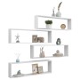 Estante cubo de pared 4 uds madera contrachapada 100x15x30 cm de vidaXL, Estantes y estanterías - Ref: Foro24-807080, Precio:...