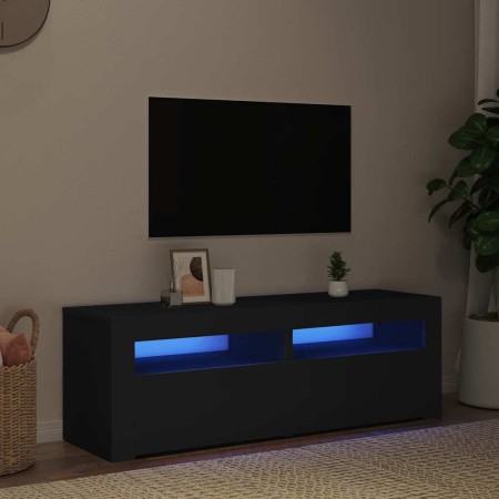 Mueble de TV con luces LED negro 120x35x40 cm en Muebles TV | Comprar online en Foru.es