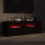 Mueble de TV con luces LED negro 120x35x40 cm en Muebles TV | Comprar online en Foru.es