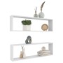 Estante cubo de pared 2 uds madera contrachapada 100x15x30 cm de vidaXL, Estantes y estanterías - Ref: Foro24-807079, Precio:...