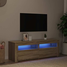 Mueble de TV con luces LED roble Sonoma 120x35x40 cm en Muebles TV | Comprar online en Foru.es