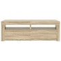 Mueble de TV con luces LED roble Sonoma 120x35x40 cm en Muebles TV | Comprar online en Foru.es