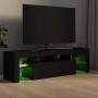 Mueble de TV con luces LED negro 140x36,5x40 cm en Muebles TV | Comprar online en Foru.es