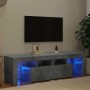 Mueble de TV con luces LED gris hormigón 140x36,5x40 cm en Muebles TV | Comprar online en Foru.es