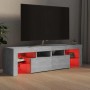 Mueble de TV con luces LED gris hormigón 140x36,5x40 cm en Muebles TV | Comprar online en Foru.es