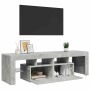 Mueble de TV con luces LED gris hormigón 140x36,5x40 cm en Muebles TV | Comprar online en Foru.es