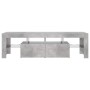 Mueble de TV con luces LED gris hormigón 140x36,5x40 cm en Muebles TV | Comprar online en Foru.es