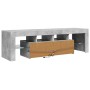 Mueble de TV con luces LED gris hormigón 140x36,5x40 cm en Muebles TV | Comprar online en Foru.es