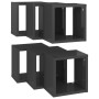 Estantes cubo de pared 6 unidades gris brillo 22x15x22 cm de vidaXL, Estantes y estanterías - Ref: Foro24-807078, Precio: 35,...