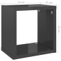 Estantes cubo de pared 6 unidades gris brillo 22x15x22 cm de vidaXL, Estantes y estanterías - Ref: Foro24-807078, Precio: 35,...