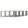Estante cubo pared 4uds contrachapado gris hormigón 100x15x30cm de vidaXL, Estantes y estanterías - Ref: Foro24-807092, Preci...