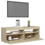 Mueble de TV con luces LED roble Sonoma 120x35x40 cm en Muebles TV | Comprar online en Foru.es