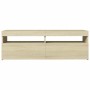 Mueble de TV con luces LED roble Sonoma 120x35x40 cm en Muebles TV | Comprar online en Foru.es