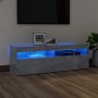 Mueble de TV con luces LED gris hormigón 120x35x40 cm en Muebles TV | Comprar online en Foru.es