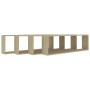 Estantes cubo pared 4uds contrachapado roble Sonoma 100x15x30cm de vidaXL, Estantes y estanterías - Ref: Foro24-807089, Preci...