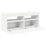 Mueble de TV con luces LED blanco 90x35x40 cm en Muebles TV | Comprar online en Foru.es