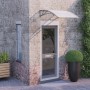 Marquesina puerta policarbonato gris y transparente 100x80 cm de vidaXL, Toldos - Ref: Foro24-153589, Precio: 40,10 €, Descue...