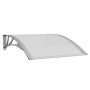 Marquesina puerta policarbonato gris y transparente 100x80 cm de vidaXL, Toldos - Ref: Foro24-153589, Precio: 40,10 €, Descue...