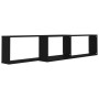 Estantes cubo de pared 2 uds contrachapado negro 100x15x30 cm de vidaXL, Estantes y estanterías - Ref: Foro24-807082, Precio:...