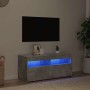 Mueble de TV con luces LED gris hormigón 90x35x40 cm en Muebles TV | Comprar online en Foru.es