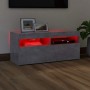 Mueble de TV con luces LED gris hormigón 90x35x40 cm en Muebles TV | Comprar online en Foru.es